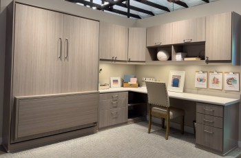 Custom Home Office with Full Wall Bed