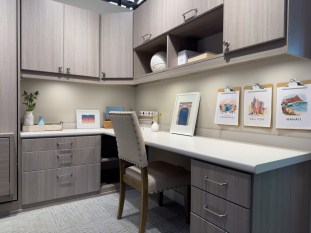 Custom Home Office with Full Wall Bed