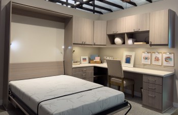 Custom Home Office with Full Wall Bed