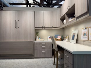 Custom Home Office with Full Wall Bed