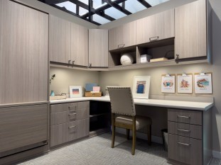 Custom Home Office with Full Wall Bed