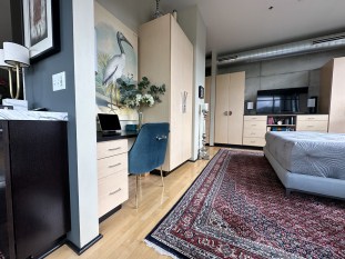 Small Maple Office Desk Area