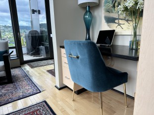 Small Maple Office Desk Area