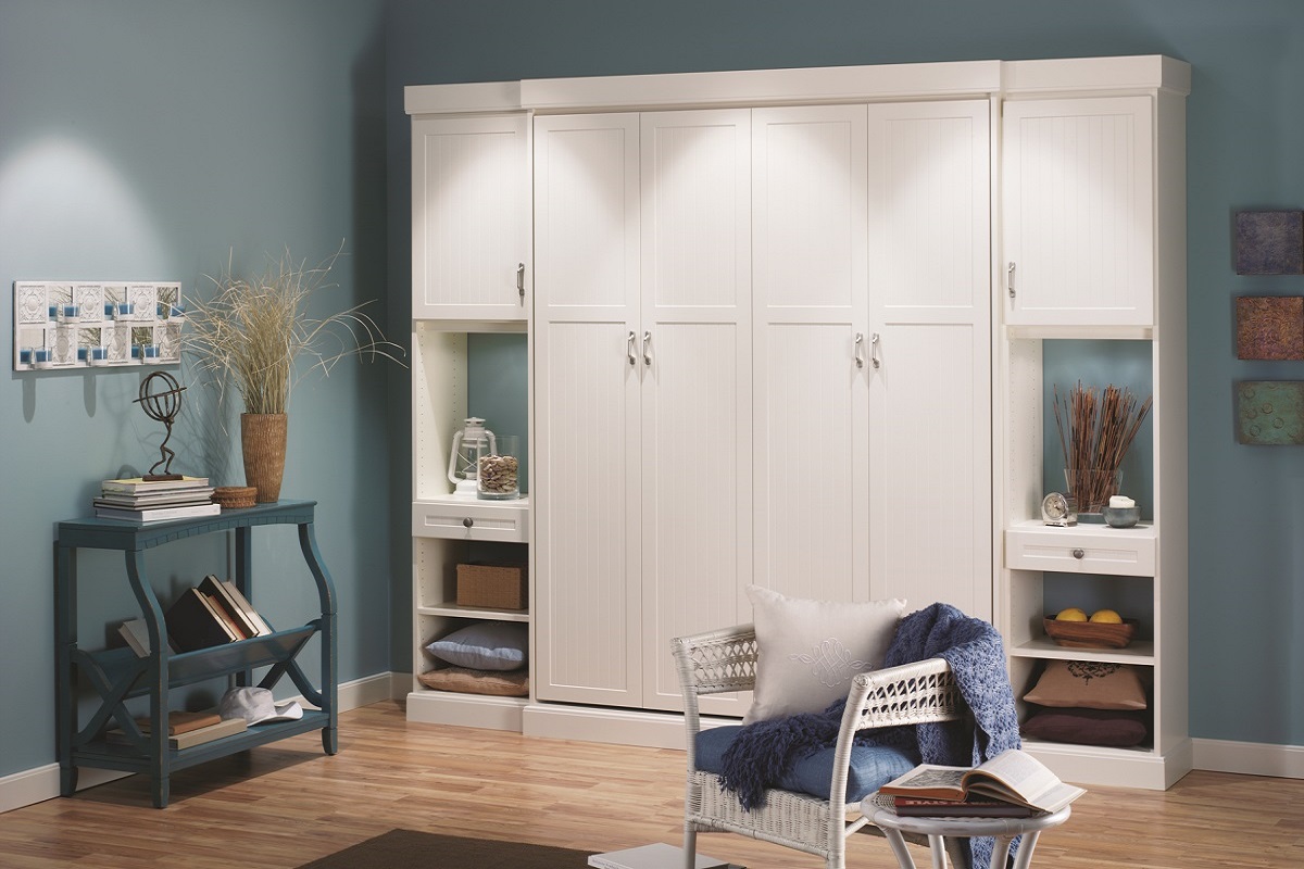 White Murphy Bed Closed up White Murphy Bed Closed up
