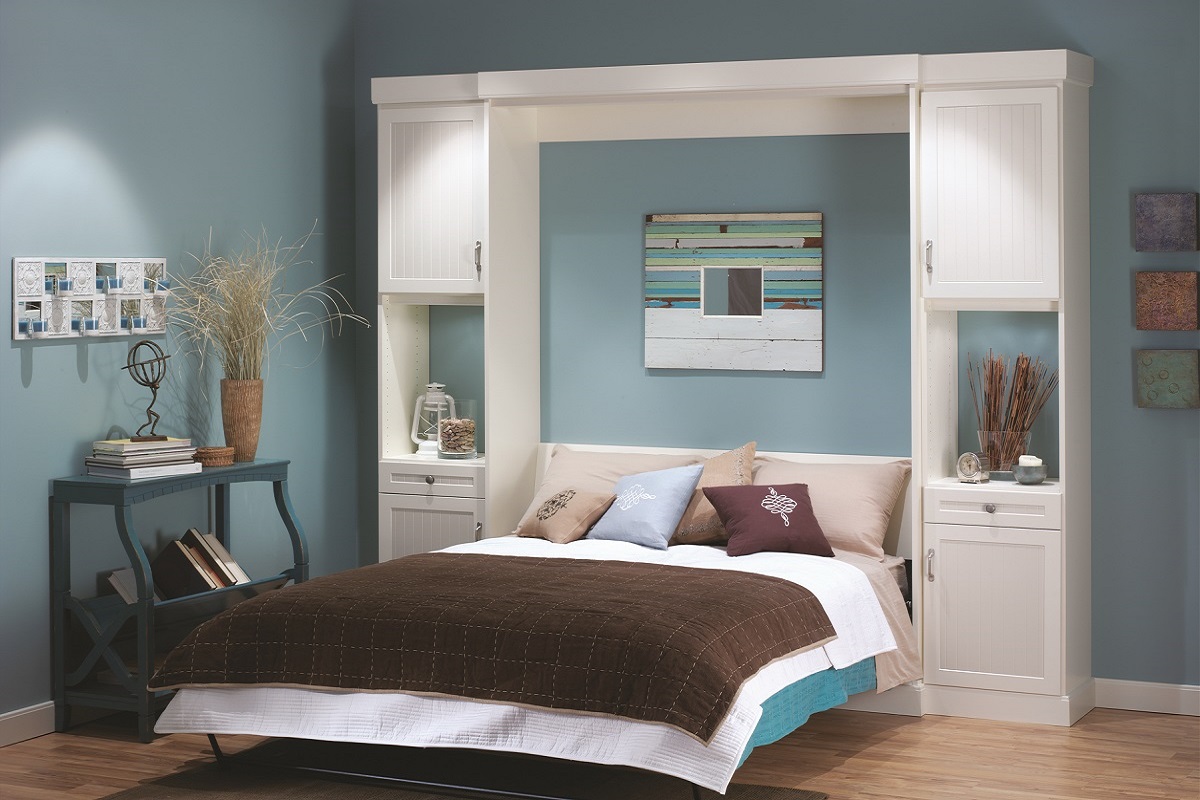White Murphy Bed Expanded White Murphy Bed Expanded