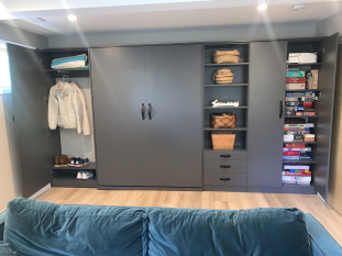 Murphy Bed Queen Size with Closet and Storage