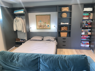 Murphy Bed Queen Size with Closet and Storage