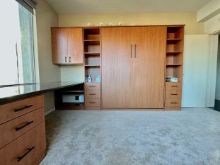 Queen Murphy Bed Home Office Alabama Cherry Finish
