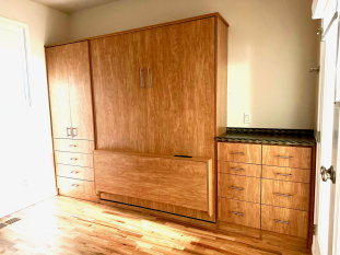 Queen Murphy Bed Wood with Desk