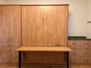 Queen Murphy Bed Wood with Desk