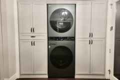 Laundry room storage cabinets with shaker style doors