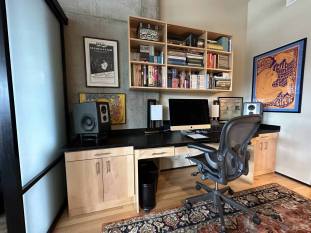 Custom Home Office Cabinets and Desk