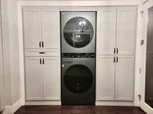 Laundry room storage cabinets with shaker style doors
