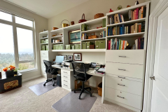 Custom Home Office Dual Work Stations - 1