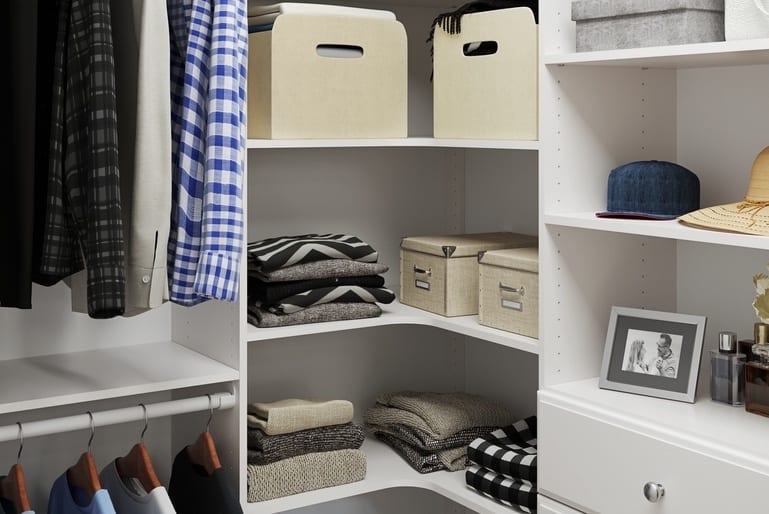 How To Build A Corner Shelf Closet In Any Standard Closet on a Budget