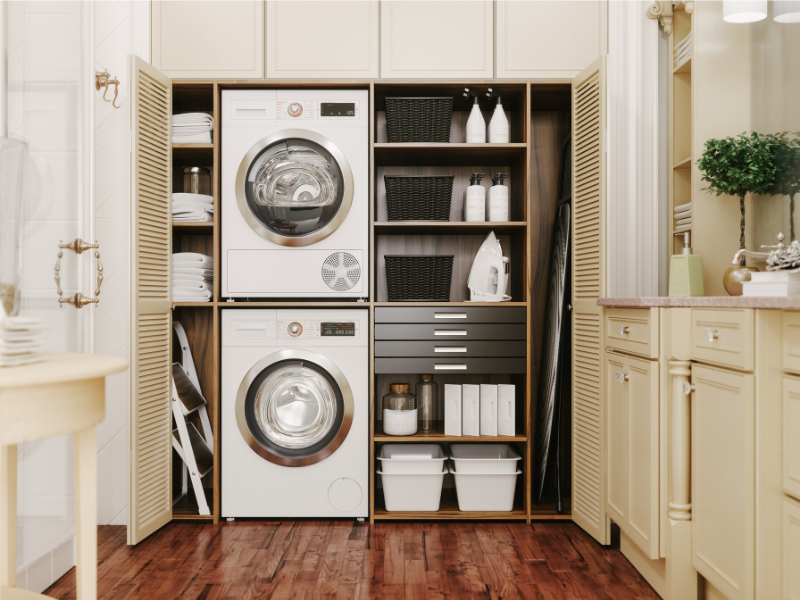 Custom Laundry Room Cabinets & Storage