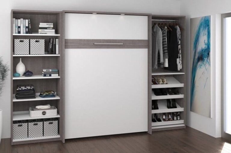Grey Wall Bed Vertical
