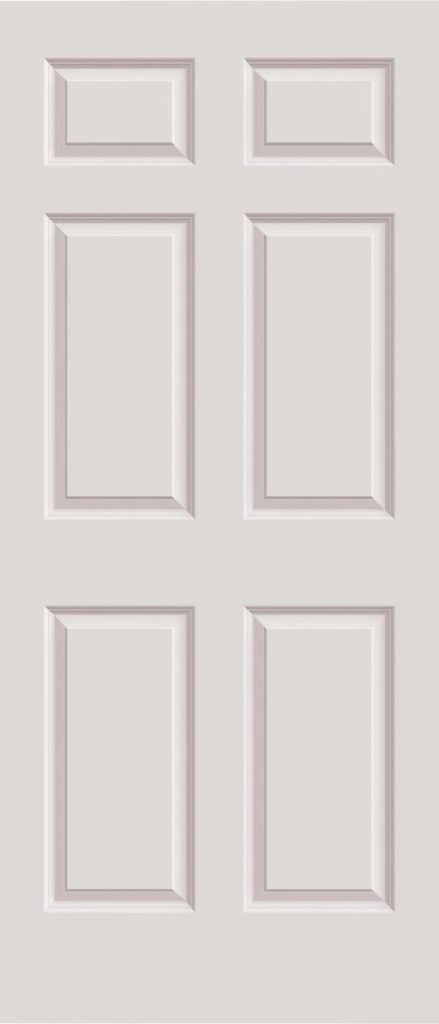 Six Raised Panel Smooth Closet Door