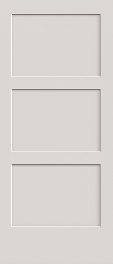 Three Panel Shaker Flat Panel Smooth Closet Door