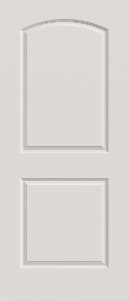 Two Arched Raised Panel Smooth Closet Door