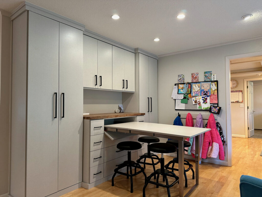Custom built-in storage cabinetry