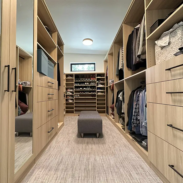 Portland Closet walk-in closet with shelving and shoe rack