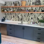 Custom home bar cabinetry and storage