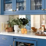 Custom kitchen cabinets with built-in storage