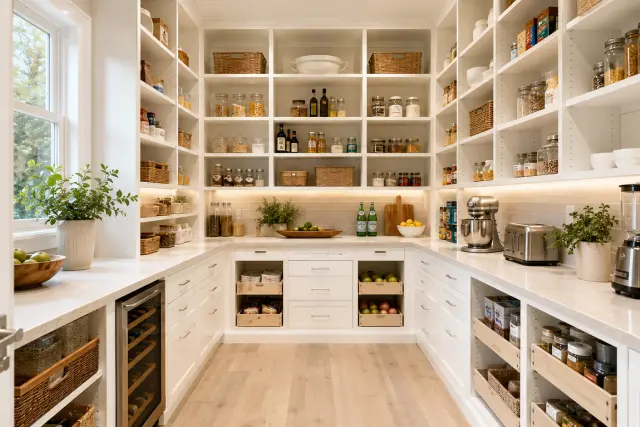The Grand U-Shaped Chef’s Walk-In Pantry