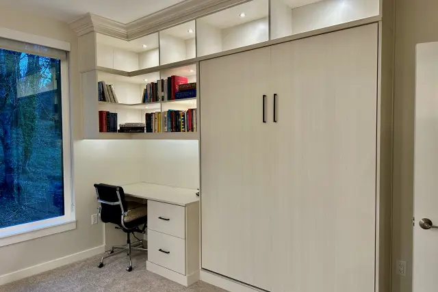 Built-in desk with storage