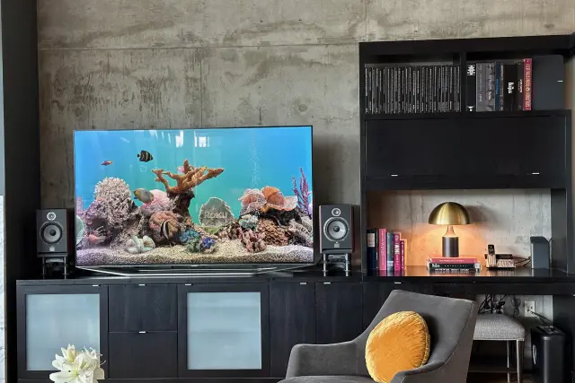 Modern media center built by Portland Closet Company