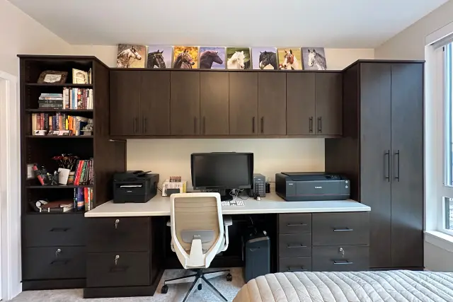 Wall-to-wall home office storage